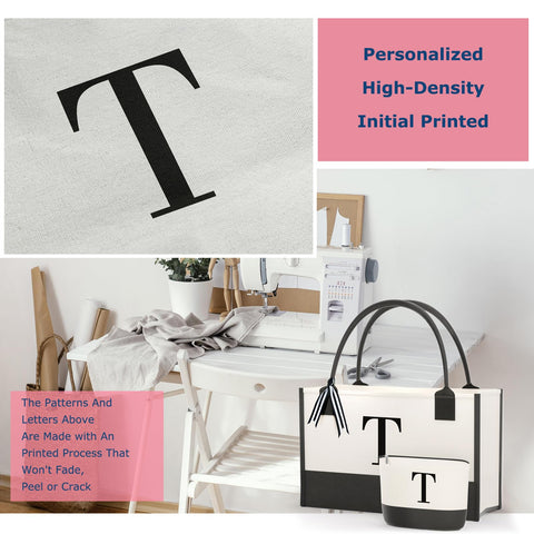 OATALY bolso canvas con funda de maquillaje incluida para organización