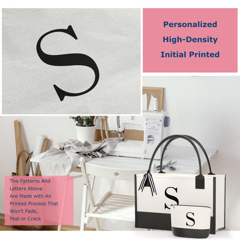 OATALY tote canvas mostrando dimensiones amplias para laptop y compras