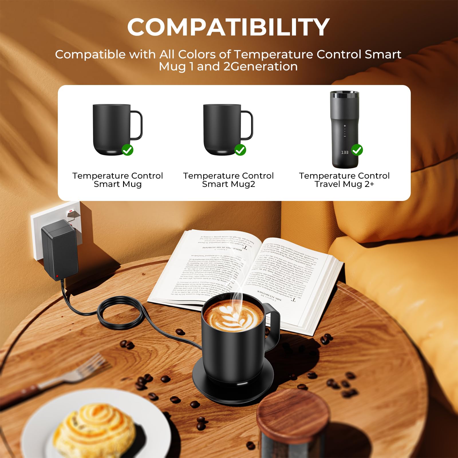 Dock de carga negro OatXtorpor, diseño compacto para escritorio