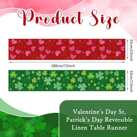 Runner reversible OAXNTGW con trébol de San Patricio, perfecto para fiestas irlandesas