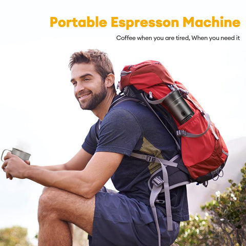 obecilc Cafetera portátil batería recargable con varias extracciones.