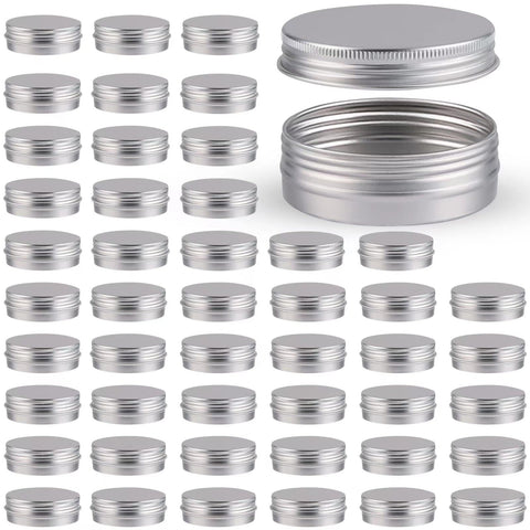OBKJJ lata de aluminio con tapa roscada, 60 ml, ideal para almacenamiento de alimentos