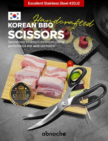 OBNOCHE Tijeras de acero inoxidable de alta resistencia para uso diario en cocina