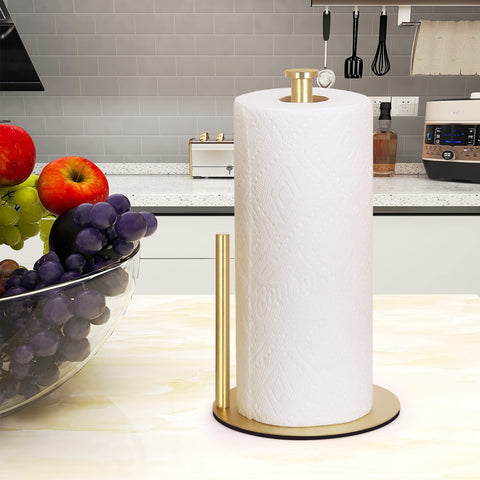 OBODING dispensador de papel dorado, encimera, acabado elegante y resistente.