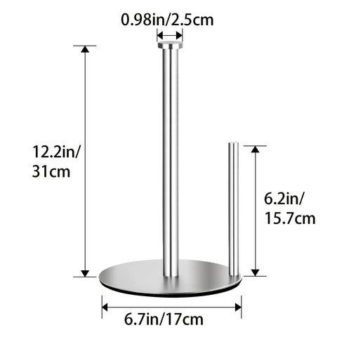 OBODING portarrollos de papel: dimensiones 12,2 pulgadas alto y 6,7 pulgadas ancho.