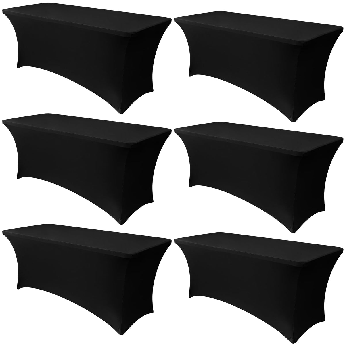 Obstal cubiertas ajustables para mesa rectangular 72x30, protección y acabado profesional para eventos.