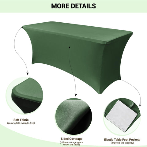 Obstal funda de mesa extensible 6 pies, bolsillos para patas: cubre patas y evita pliegues.