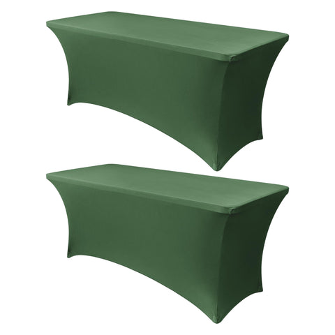 Obstal funda de mesa extensible 6 pies negro-verde, vista frontal: protege y decora la mesa.