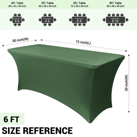 Obstal funda de mesa extensible 6 pies, alta resistencia a manchas para uso en eventos.