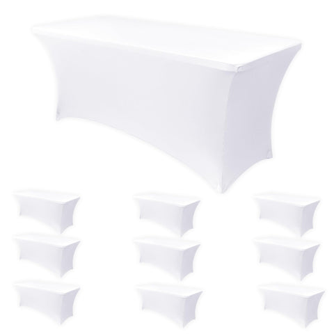 Mantel elástico Obstal para mesa rectangular de 72 pulgadas, ajuste perfecto para eventos.