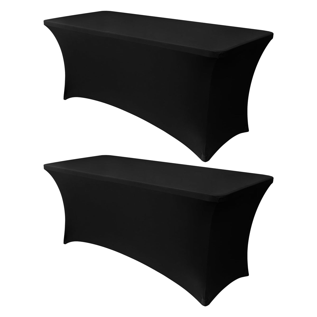 Obstal mantel elastico negro, paquete de 2 para bodas y eventos