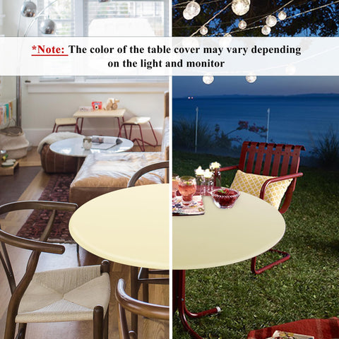 Mantel redondo de Obstal con doble cara impermeable, ideal para derrames y limpieza.