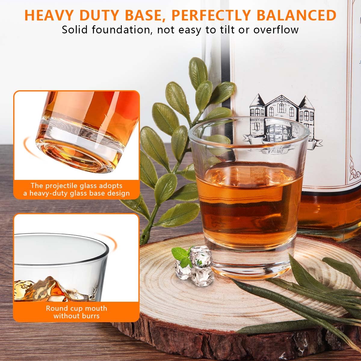 OBTANIM vasos chupito versátiles para whisky, tequila o licores en cualquier ocasión
