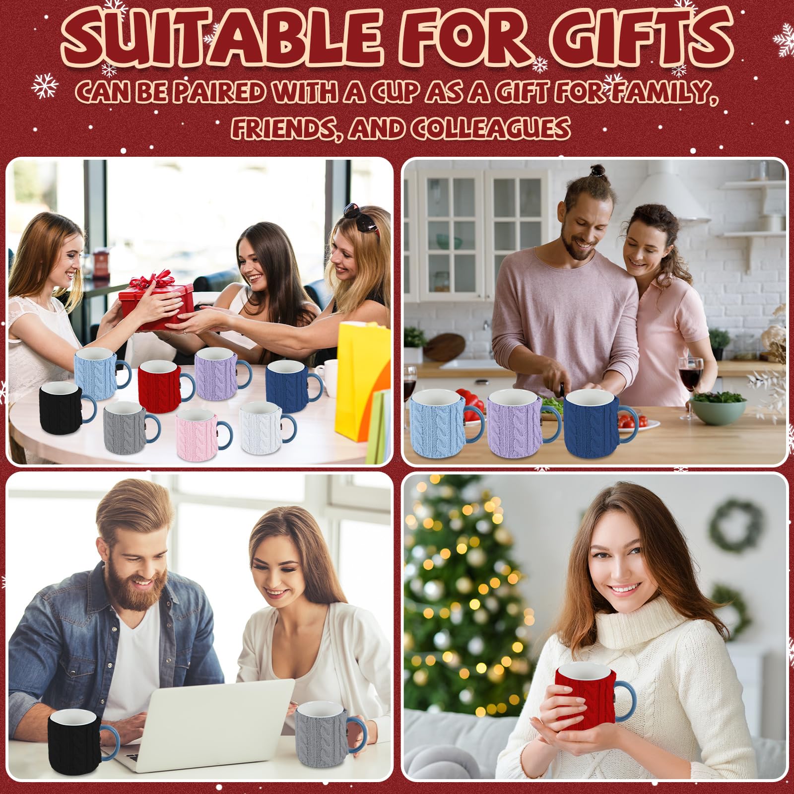 OBUSATT funda-taza tejida gris ofrece agarre cómodo y protección contra salpicaduras.