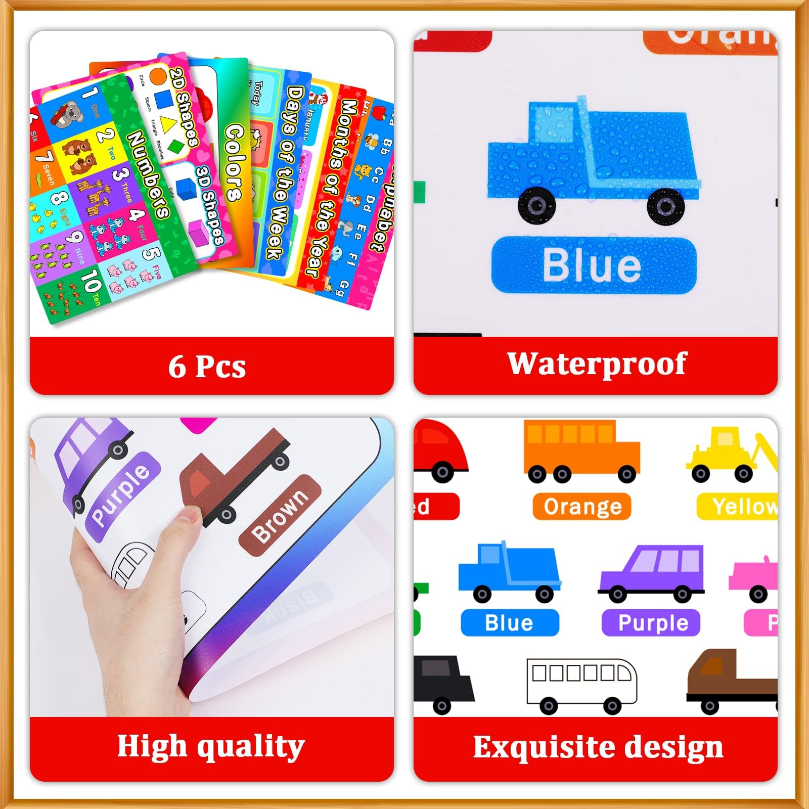 OBUSATT manteles educativos colores: refuerza el reconocimiento de colores en casa.