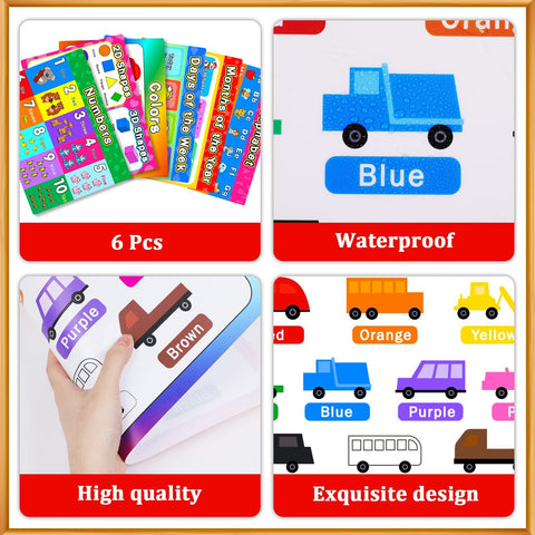 OBUSATT manteles educativos colores: refuerza el reconocimiento de colores en casa.