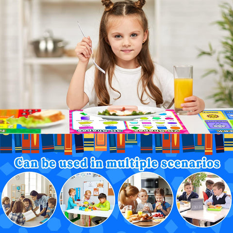 OBUSATT manteles educativos limpieza facil: se limpian con facilidad tras las comidas.