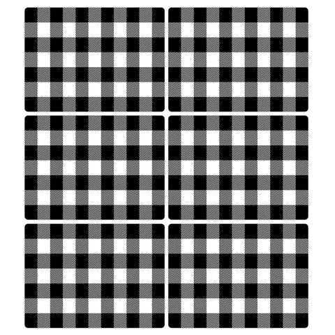 OBUSATT manteles individuales cuadros blanco y negro, ideal para decorar y proteger la mesa.