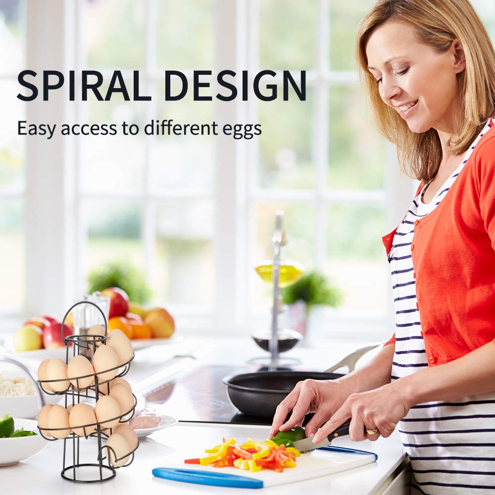 OBVIS espiral dispensador de huevos capacidad 22 para almacenar y ver huevos