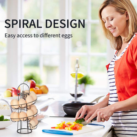 OBVIS espiral dispensador de huevos capacidad 22 para almacenar y ver huevos
