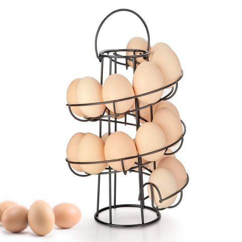 OBVIS espiral dispensador de huevos exhibe orden en la encimera
