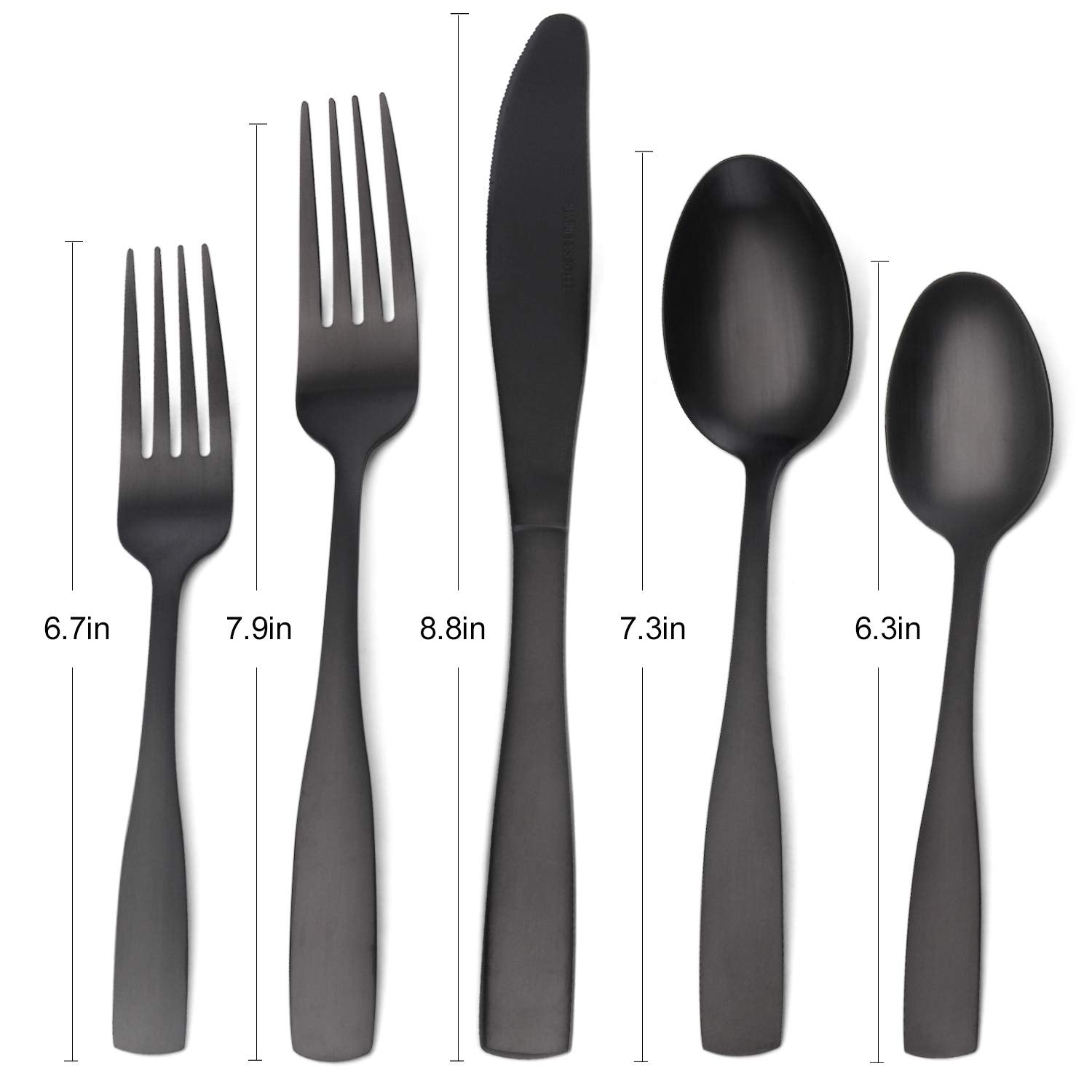 O.C.E. cubiertos con diseño clásico moderno para comidas elegantes.