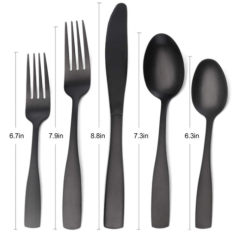 O.C.E. cubiertos con diseño clásico moderno para comidas elegantes.