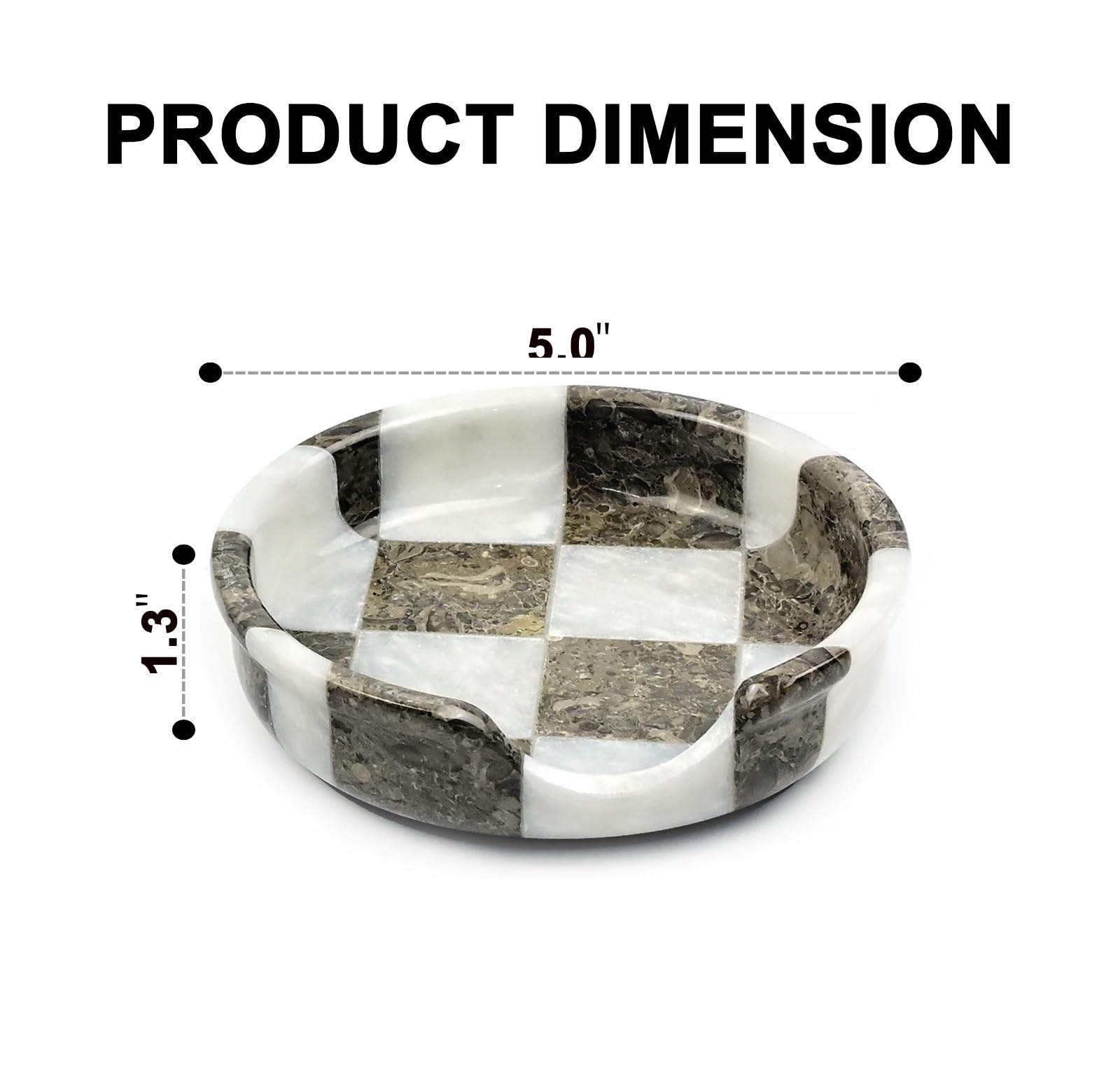 OceanicX porta-utensilios con diseño de cuadros blanco y gris para utensilios ordenados.