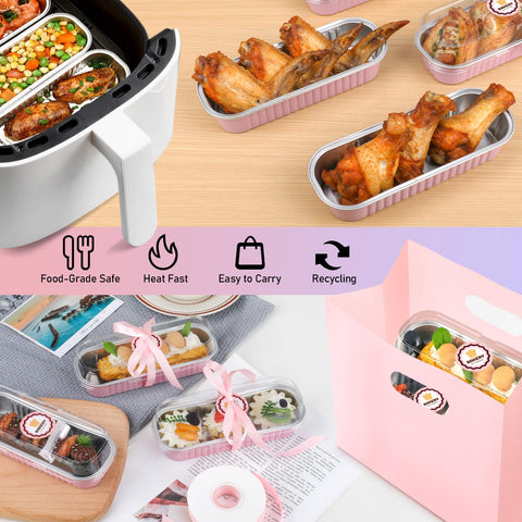 OcePor bandeja de aluminio para hornear con tapas y cuchara.