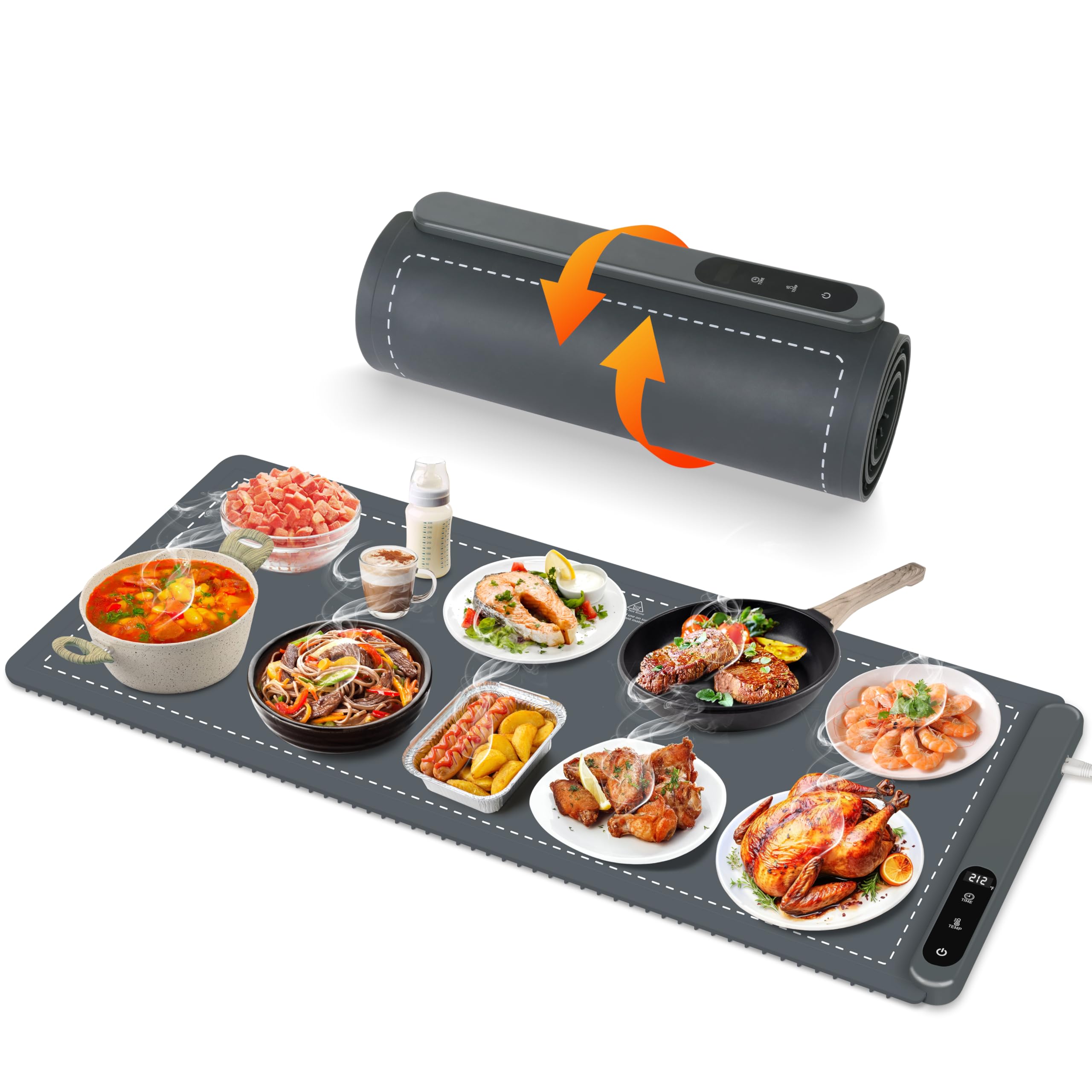 OcePor Manta calentadora XL 36x16 gris, calor uniforme para buffets