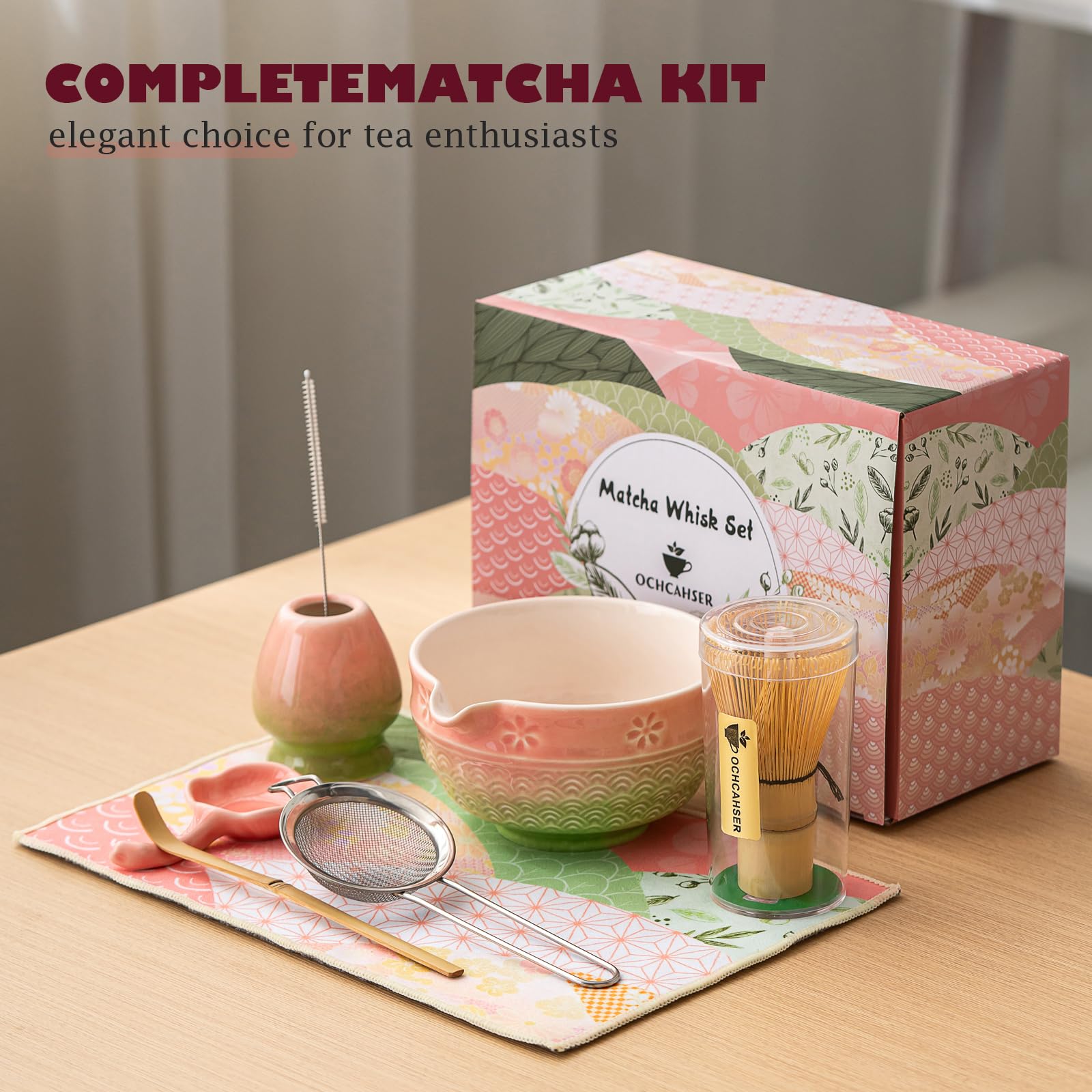 Ochcahser cuchara chashaku, dosifica matcha con precisión para cada preparación.