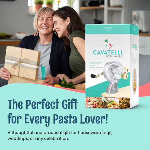 O'Creme es un regalo práctico para aficionados a la cocina y la pasta casera.