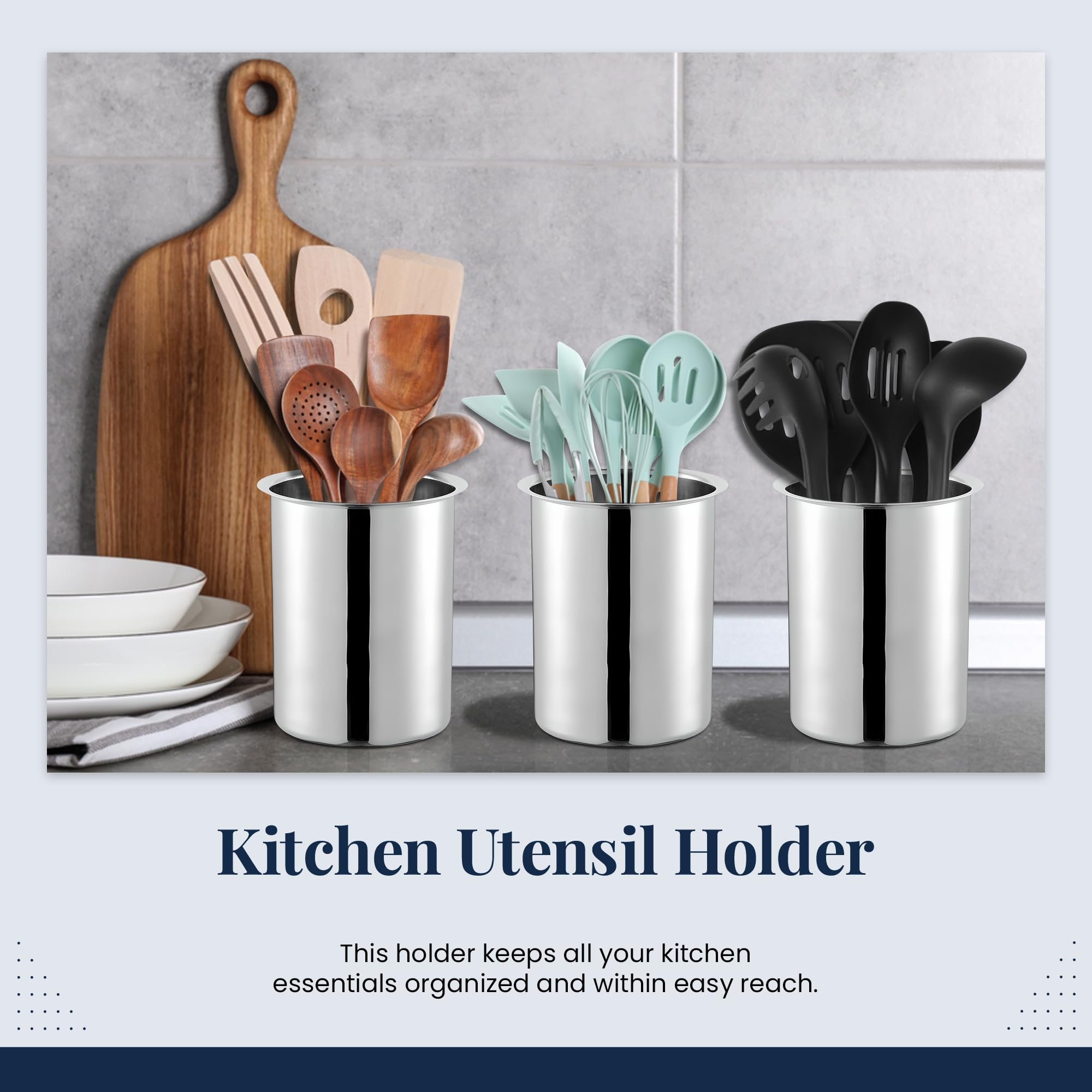 OCS Parts porta-utensilios diseño moderno para cocinas contemporáneas