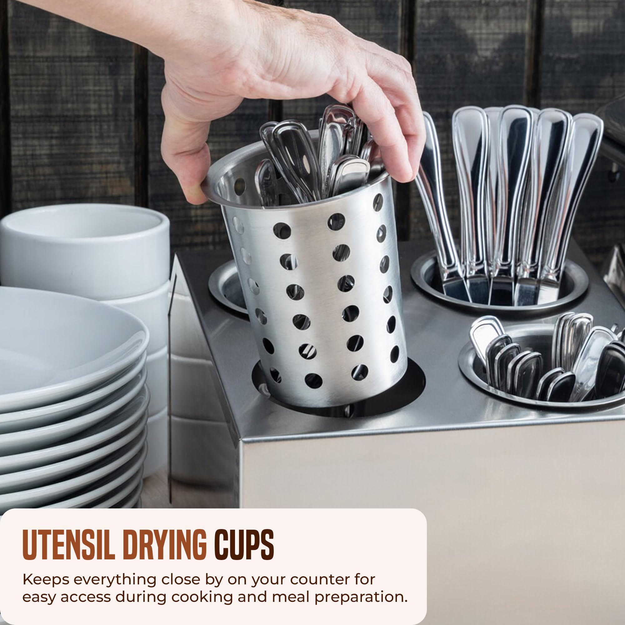 OCS Parts tazas secado apilables para ahorro de espacio