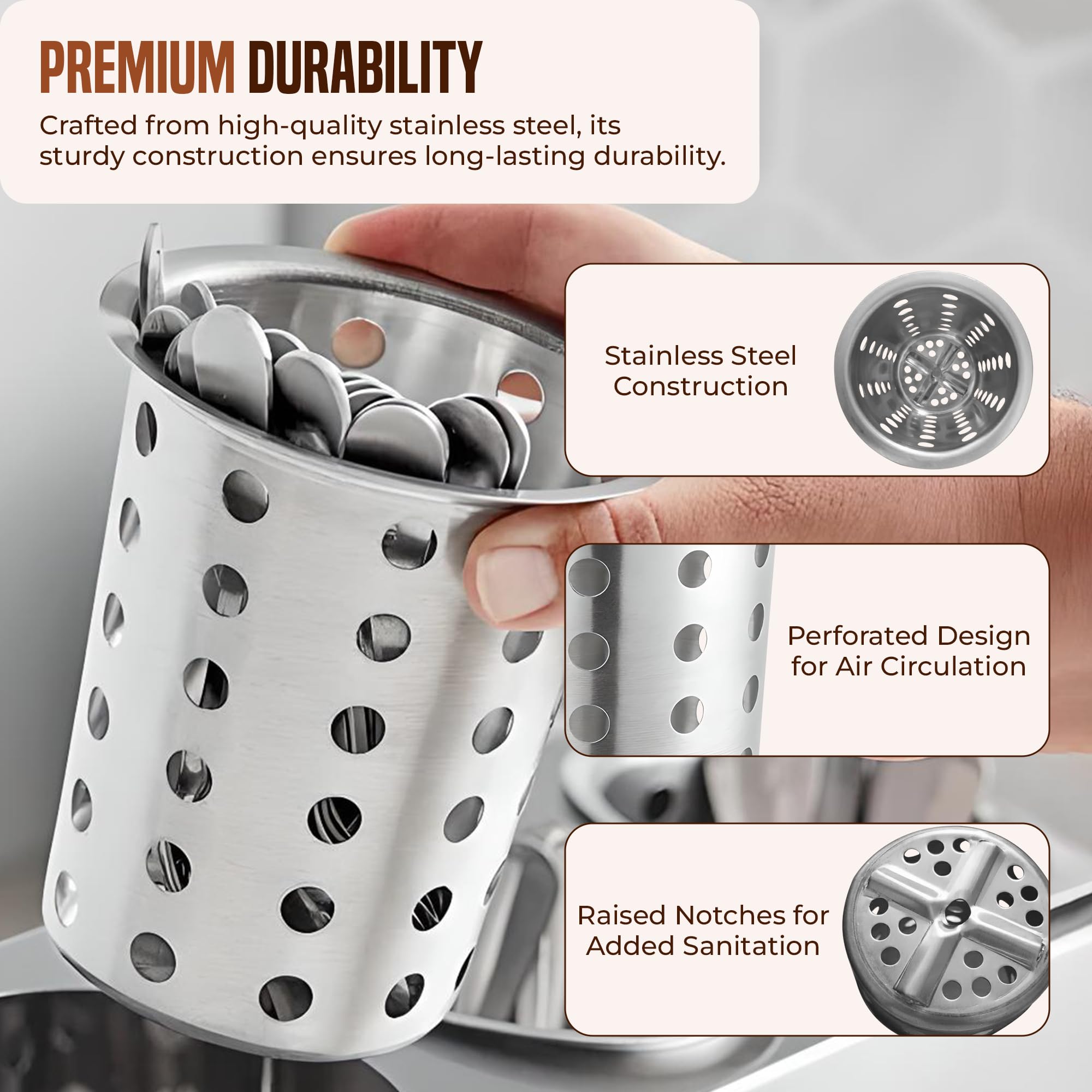 OCS Parts tazas de secado en negro mate para cocina moderna
