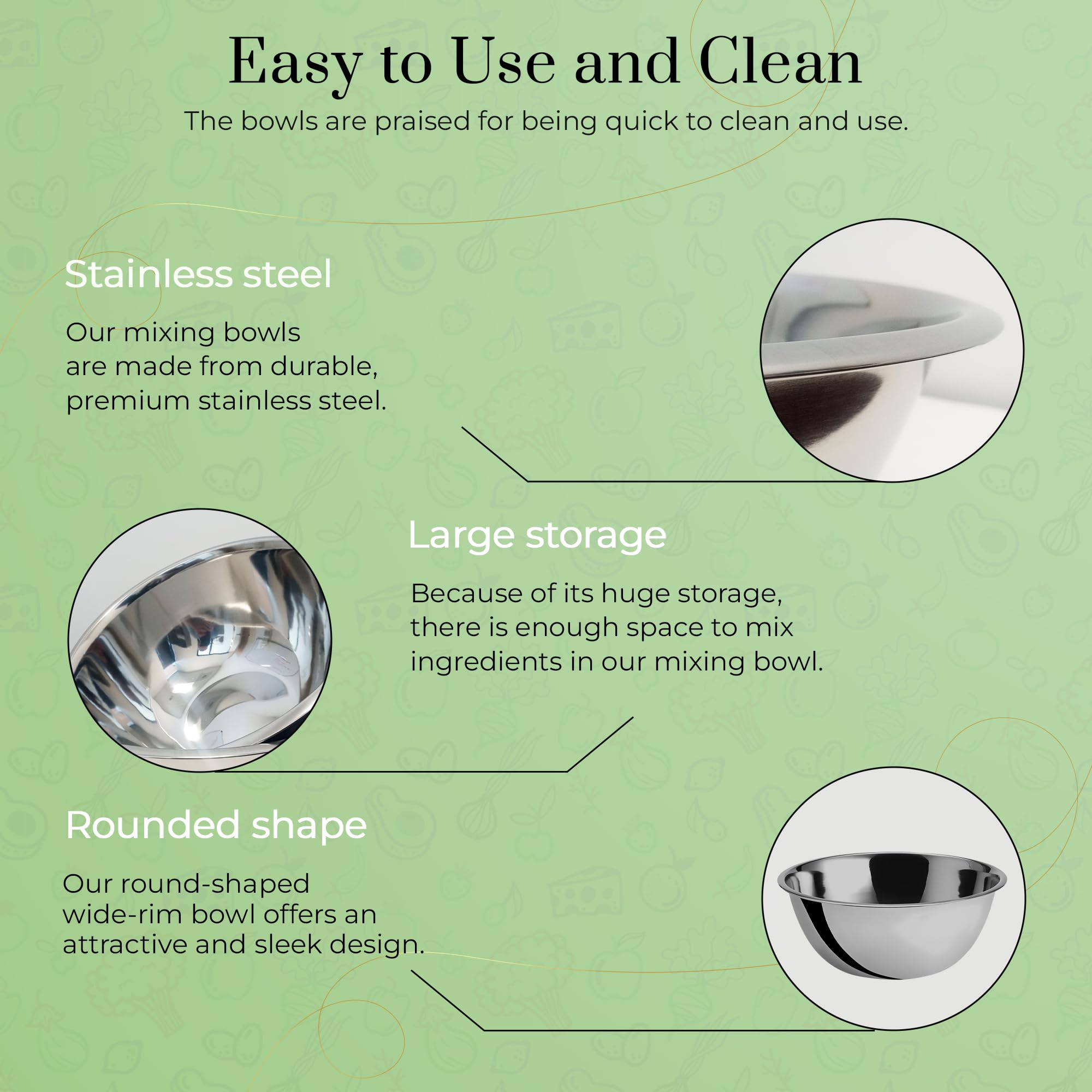 OCS Parts tazones de mezcla 8-quart cocina profesional y hogar.