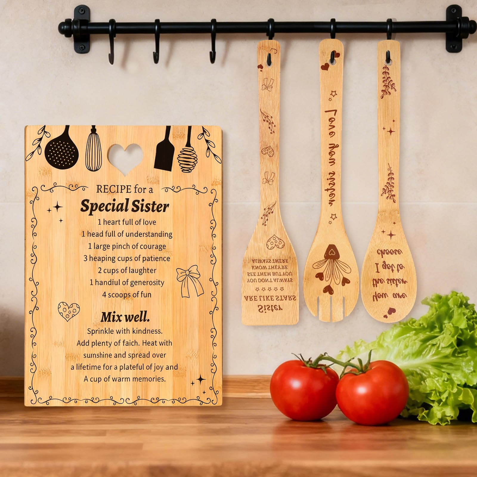 Cucharón de mezclar Octisys en bambú, práctica y duradera para cualquier cocina.