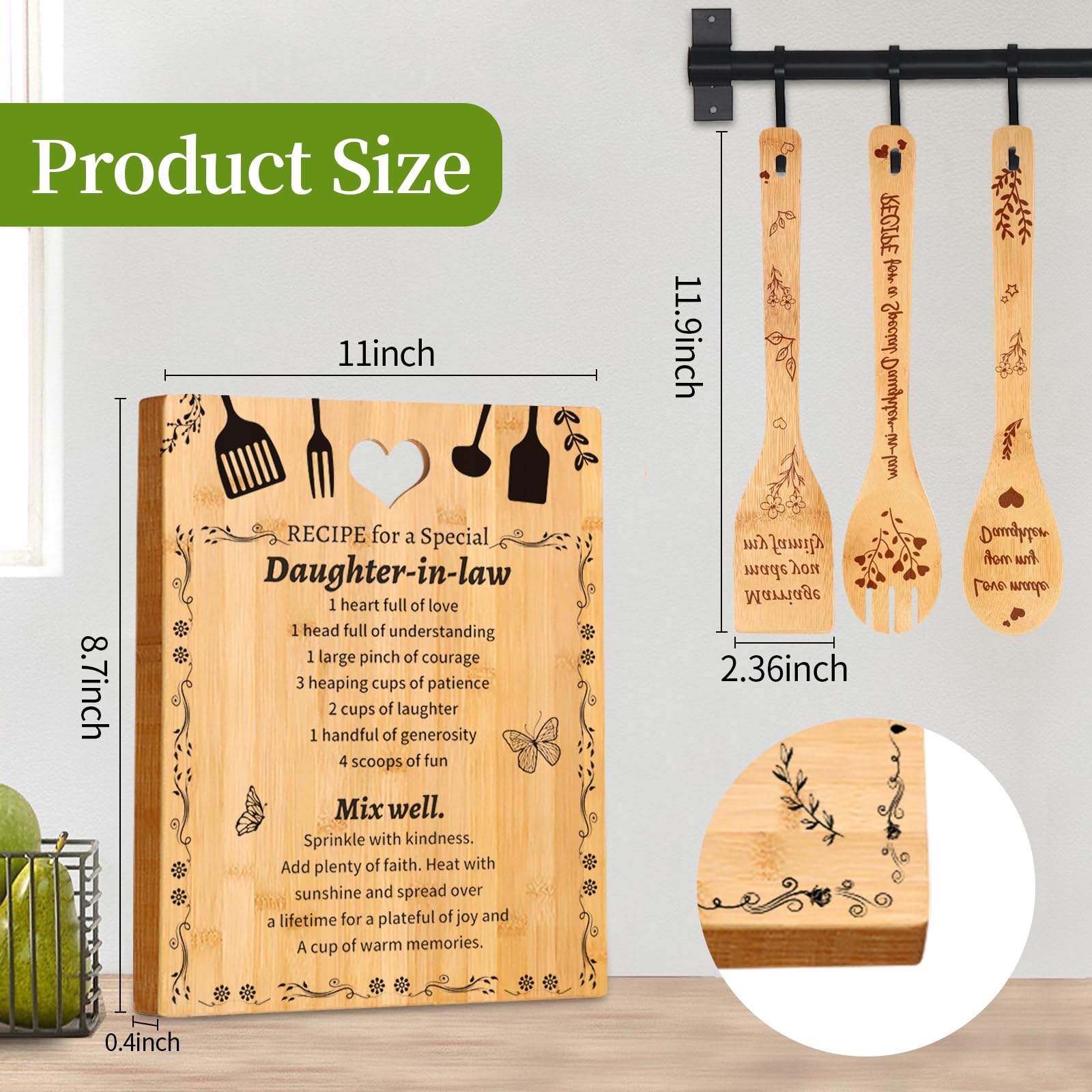 Tabla de 11x8 pulgadas Octisys amplia para preparar comidas
