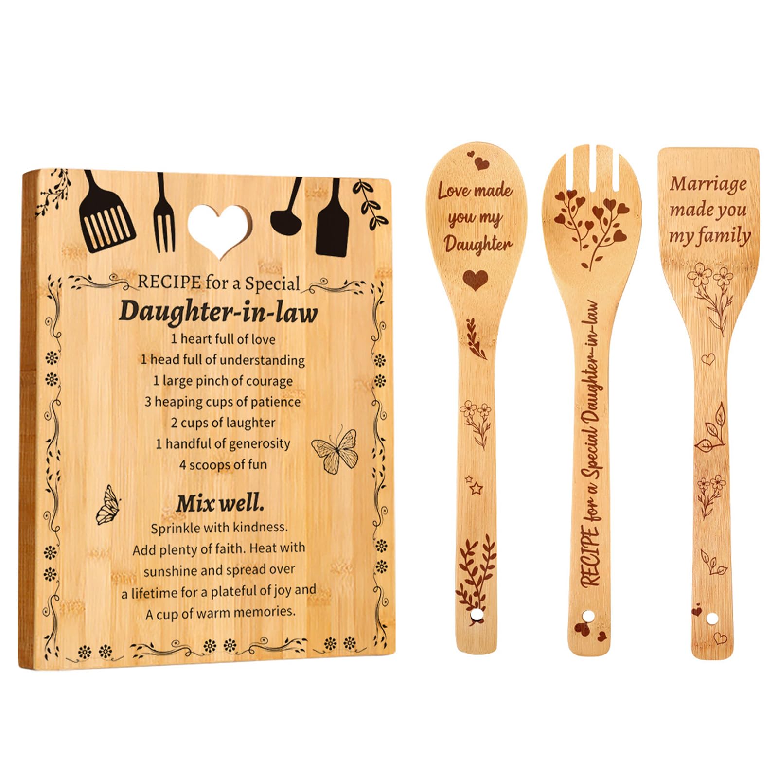 Tabla de cortar Octisys de bambú con grabado para regalos memorables