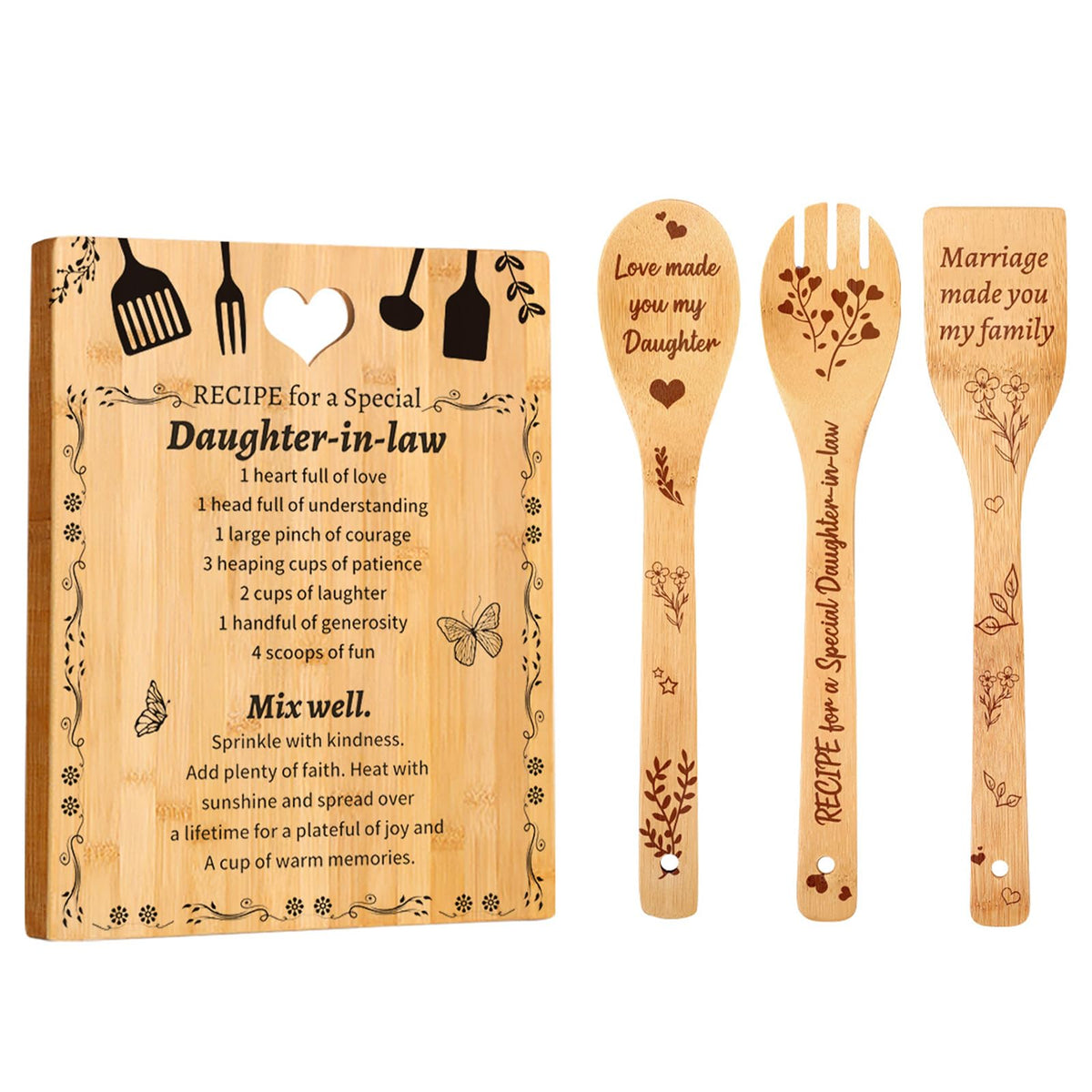 Tabla de cortar Octisys de bambú con grabado para regalos memorables