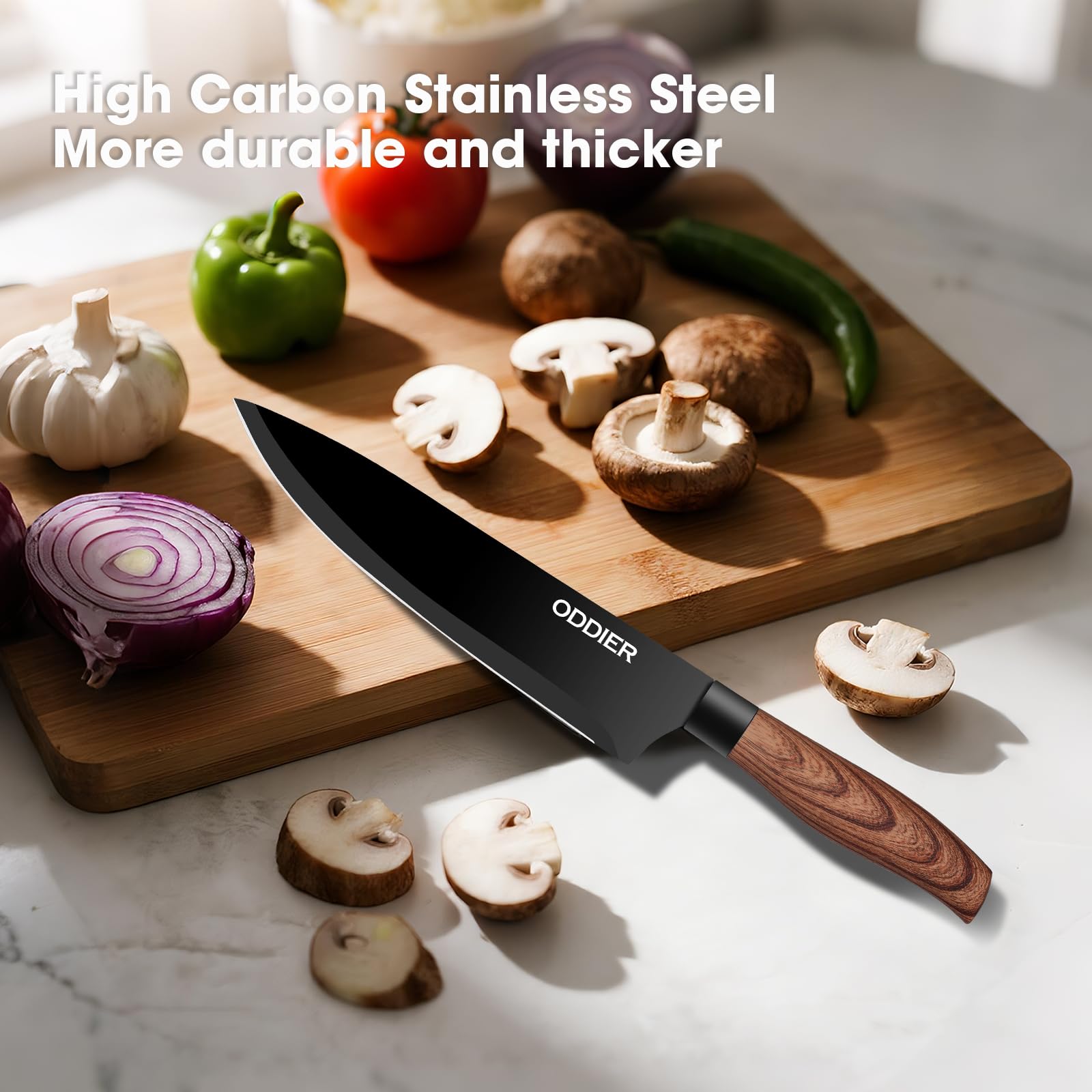 ODDIER cuchillo santoku 7 pulgadas para tareas versátiles en la cocina