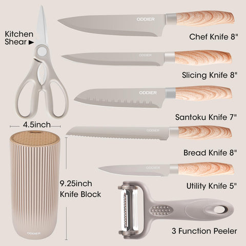 ODDIER cuchillo utilidad 5 pulgadas, multifuncional para tareas diarias