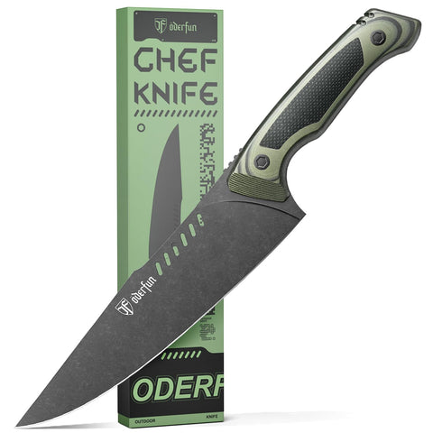 ODERFUN cuchillo chef profesional 8 pulgadas, filo afilado para cortes precisos.