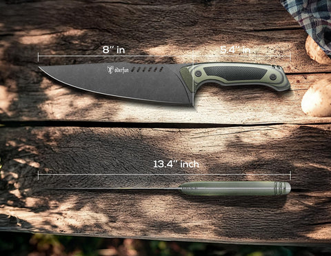 ODERFUN empuñadura G10 camo, control seguro en cocina y outdoor.