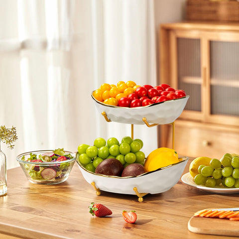 OdoVow Frutero doble para mostrador de cocina facilita la organización diaria.