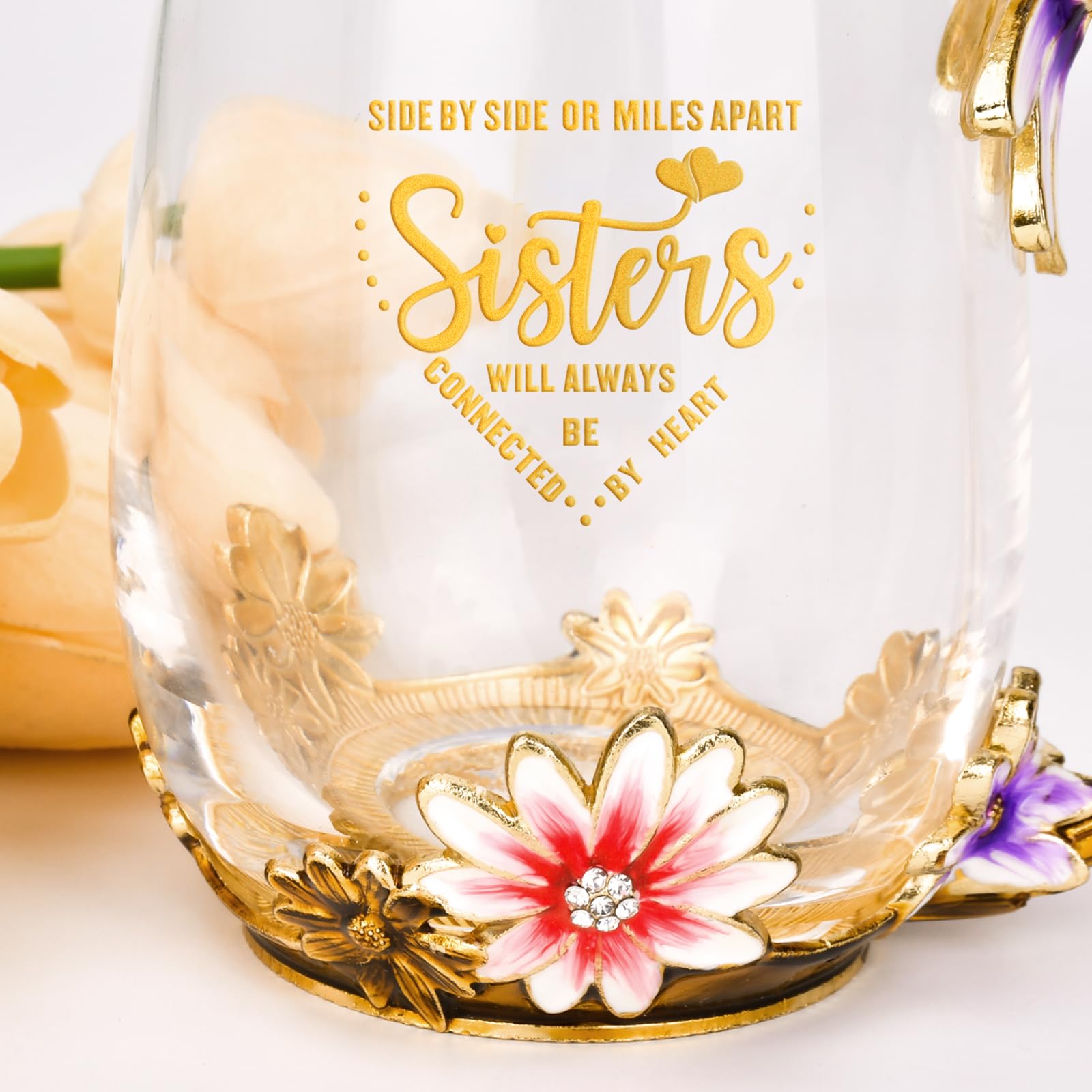 OEAGO taza esmaltada con cuchara a juego, conjunto completo decorativo