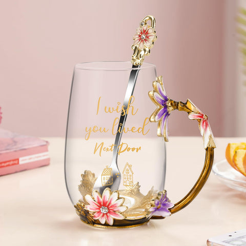 OEAGO taza de té enamel libre de plomo para uso seguro