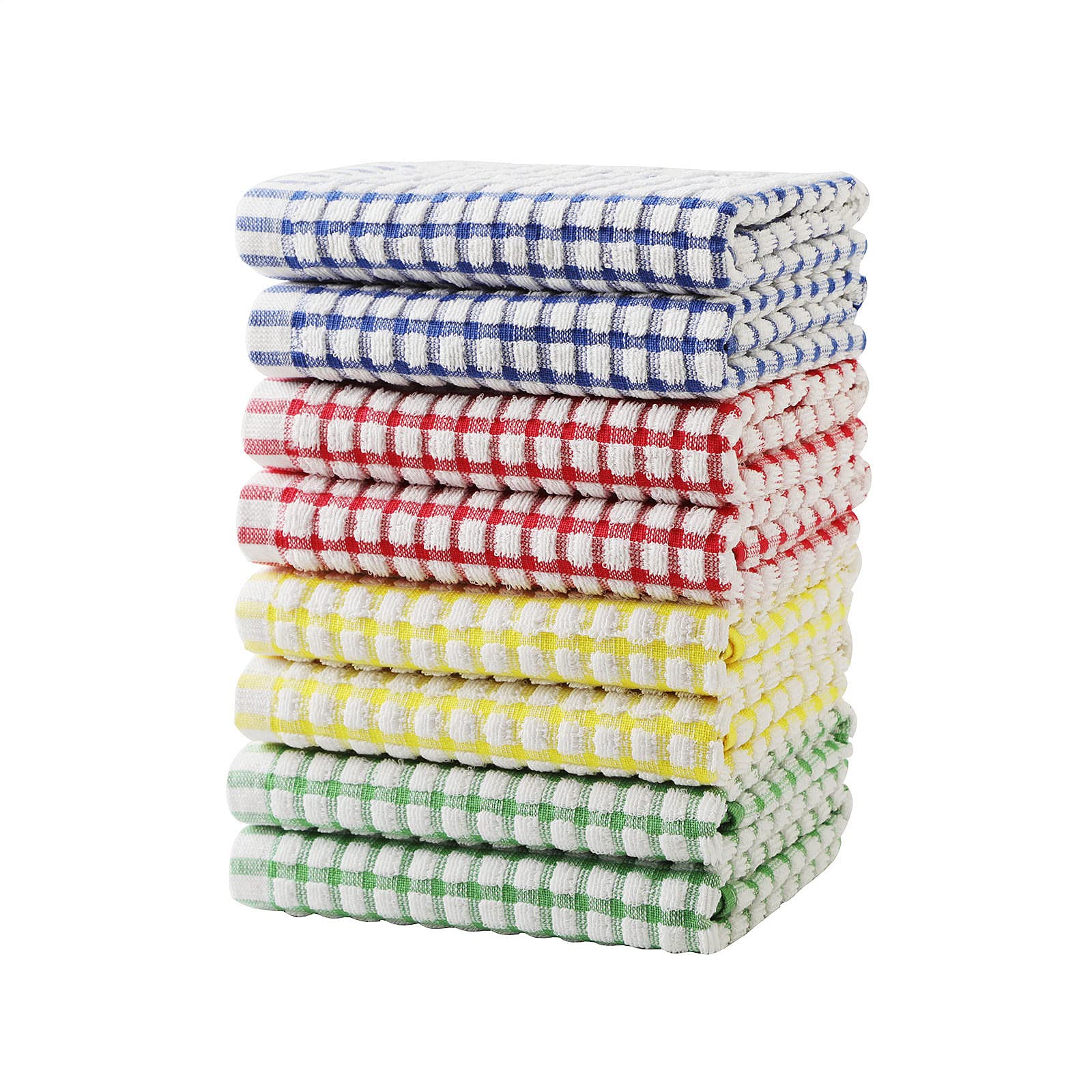 Oeleky toallas de cocina 15x26 dobladas, absorción rápida para secar platos