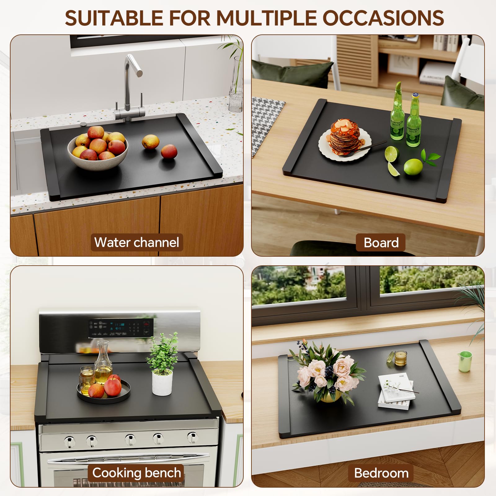 Oenalw superficie extra para cocinar y servir, ideal para preparar.