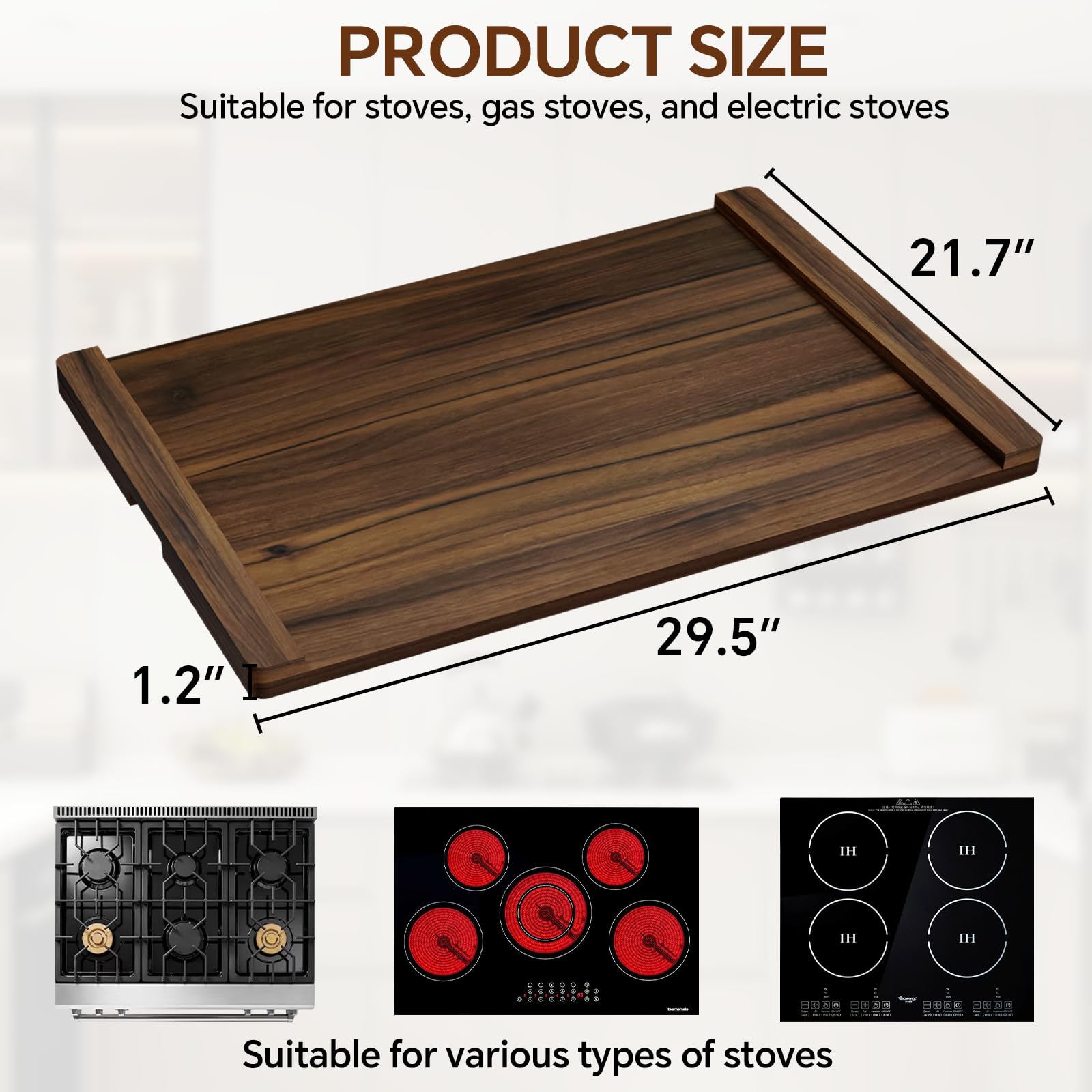 Oenalw bandeja decorativa rústica en madera, ideal para servir.